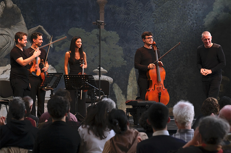 Miso String Quartet e Diogo Alvim · © EGEAC – Teatro São Luiz, Pedro Rosário Nunes
